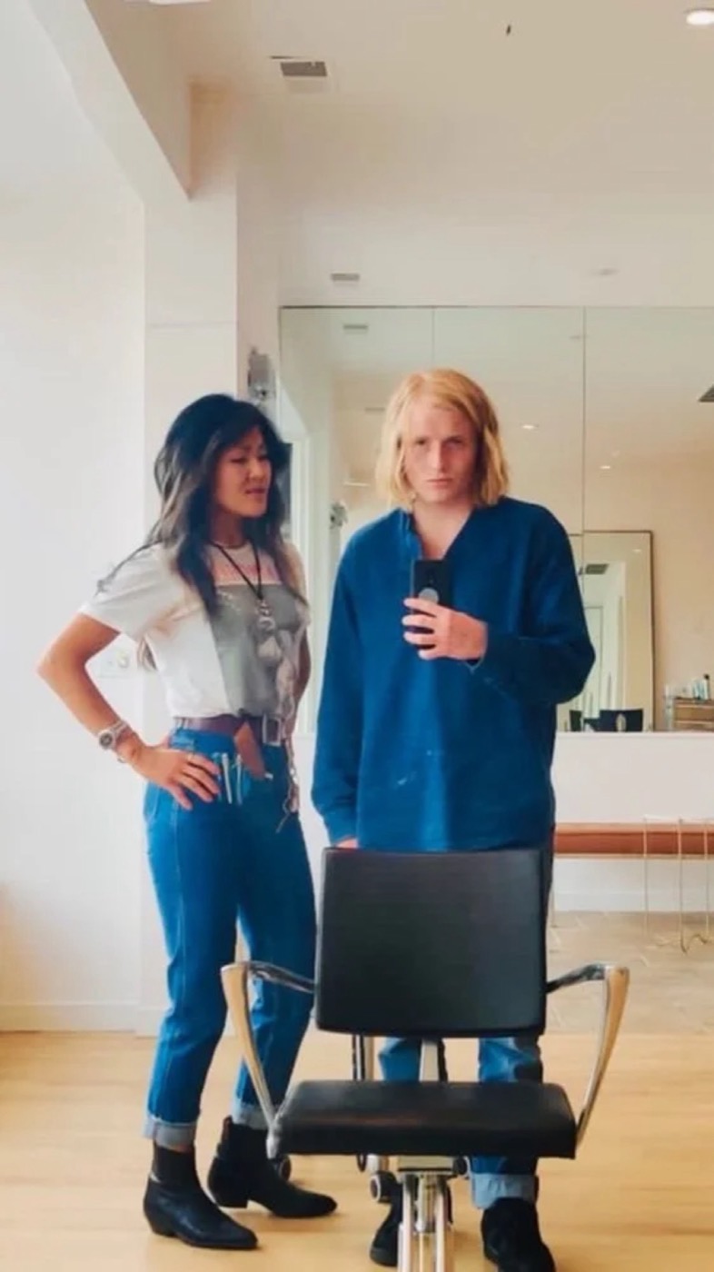 Helen with a client after her appointment